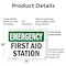 Signmission First Aid Station, 14 in W x Rectangle, Plastic OS-2PACK-EM-P-1014-L-10381 - alternate 5